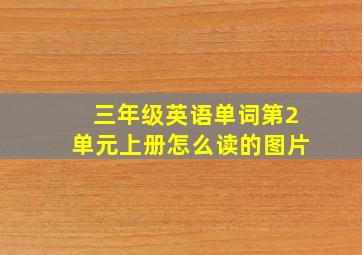 三年级英语单词第2单元上册怎么读的图片