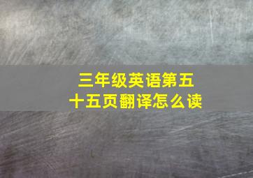 三年级英语第五十五页翻译怎么读