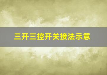 三开三控开关接法示意