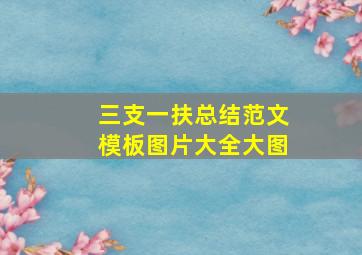 三支一扶总结范文模板图片大全大图