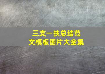 三支一扶总结范文模板图片大全集