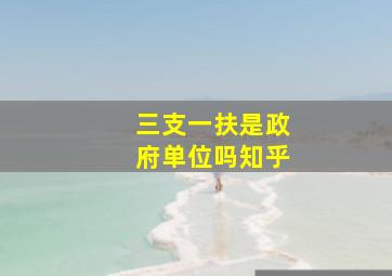 三支一扶是政府单位吗知乎