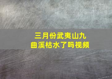 三月份武夷山九曲溪枯水了吗视频