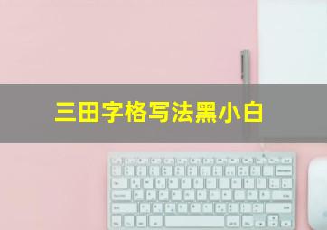 三田字格写法黑小白