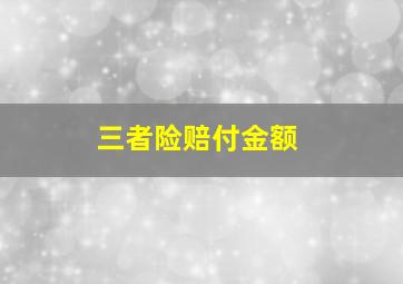 三者险赔付金额