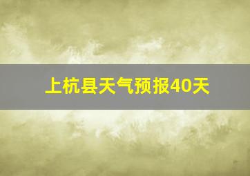 上杭县天气预报40天