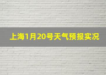 上海1月20号天气预报实况