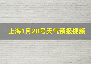 上海1月20号天气预报视频