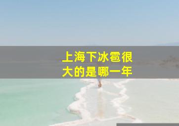 上海下冰雹很大的是哪一年