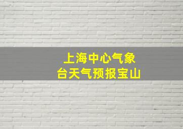 上海中心气象台天气预报宝山