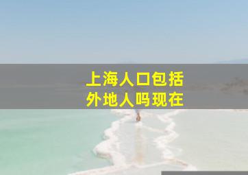 上海人口包括外地人吗现在