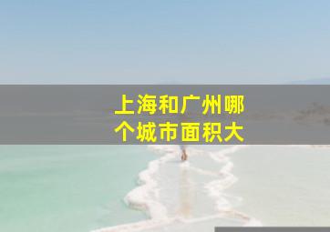 上海和广州哪个城市面积大