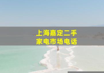 上海嘉定二手家电市场电话