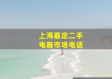 上海嘉定二手电器市场电话