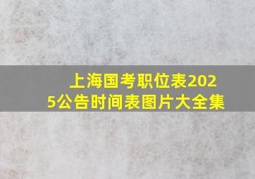 上海国考职位表2025公告时间表图片大全集