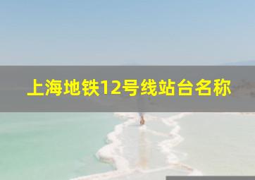 上海地铁12号线站台名称