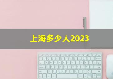 上海多少人2023