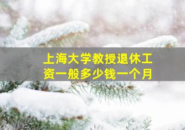 上海大学教授退休工资一般多少钱一个月