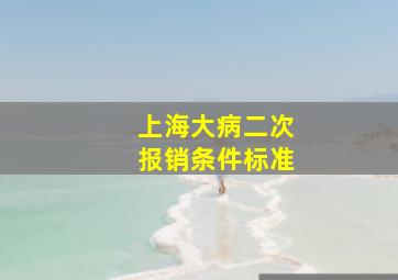 上海大病二次报销条件标准