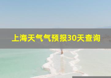 上海天气气预报30天查询