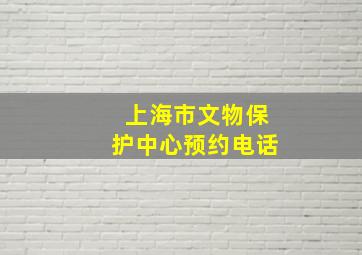 上海市文物保护中心预约电话