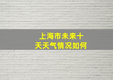 上海市未来十天天气情况如何