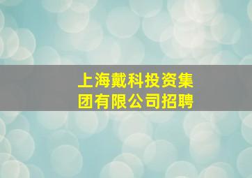 上海戴科投资集团有限公司招聘