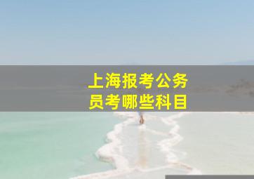 上海报考公务员考哪些科目