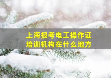 上海报考电工操作证培训机构在什么地方