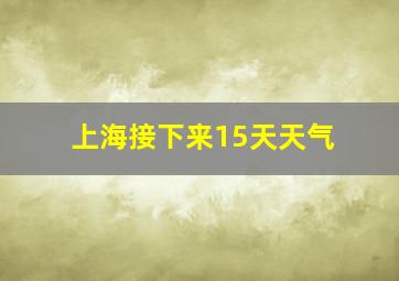 上海接下来15天天气