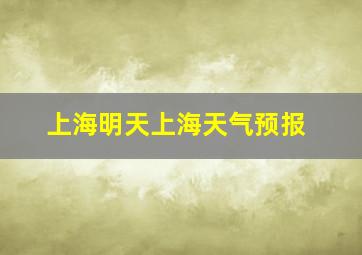 上海明天上海天气预报