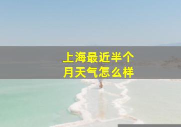 上海最近半个月天气怎么样