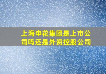 上海申花集团是上市公司吗还是外资控股公司