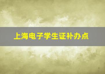 上海电子学生证补办点