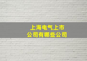 上海电气上市公司有哪些公司