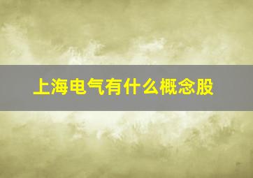 上海电气有什么概念股