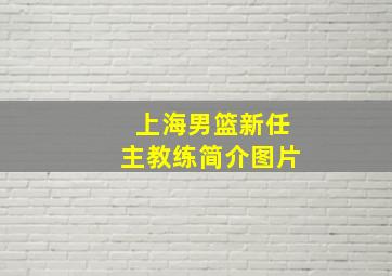 上海男篮新任主教练简介图片