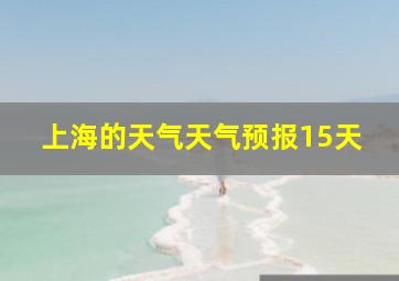 上海的天气天气预报15天