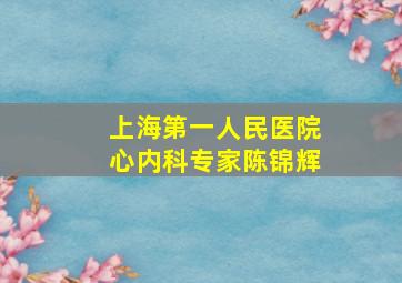 上海第一人民医院心内科专家陈锦辉