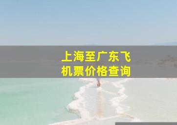 上海至广东飞机票价格查询