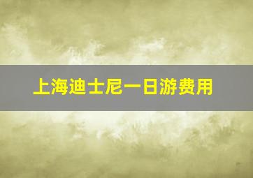 上海迪士尼一日游费用