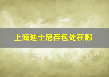 上海迪士尼存包处在哪