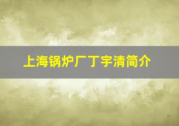 上海锅炉厂丁宇清简介