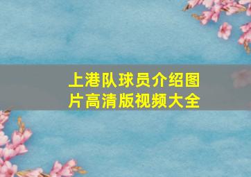 上港队球员介绍图片高清版视频大全