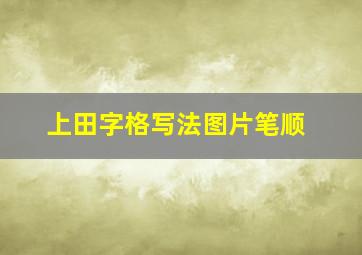 上田字格写法图片笔顺