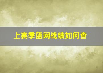 上赛季篮网战绩如何查