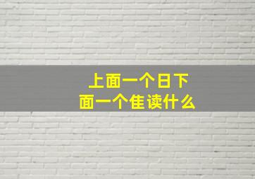 上面一个日下面一个隹读什么