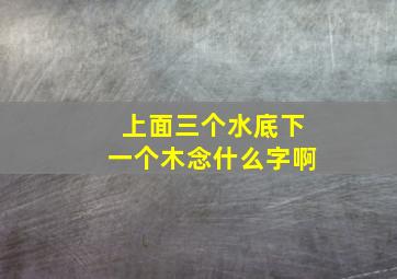 上面三个水底下一个木念什么字啊