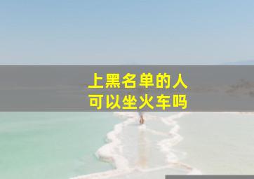 上黑名单的人可以坐火车吗