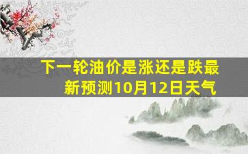 下一轮油价是涨还是跌最新预测10月12日天气